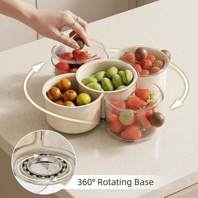 Snack Spinner - Rotating Divided Serving Tray - Image 4