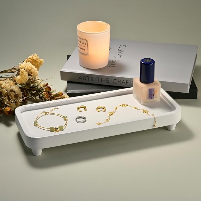 Bathroom Tray for Counter, Vanity Tray, Soap Dispenser Tray for Kitchen Sink - Image 2