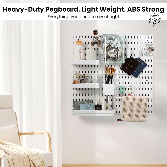 Peg board Set - 17 pcs Pegboard Kit, Includes 4 Pegboards - Image 3
