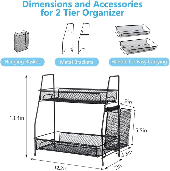 LEMIKKLE Countertop Organizer for Bathroom, Bedroom & Kitchen Counter Shelf - Image 5