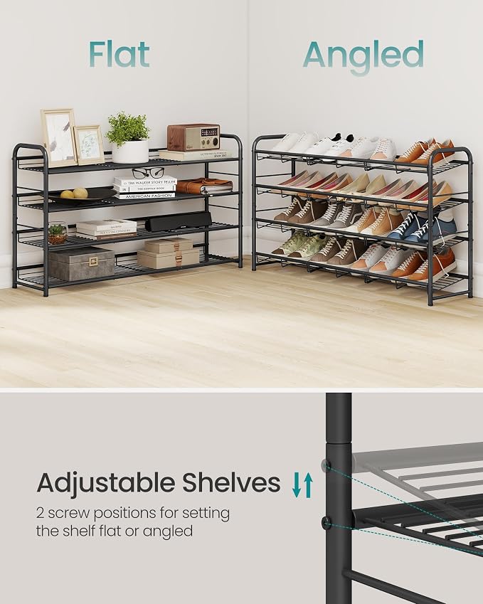 SONGMICS Shoe Rack, 4 Tier Shoe Organizer - Image 3