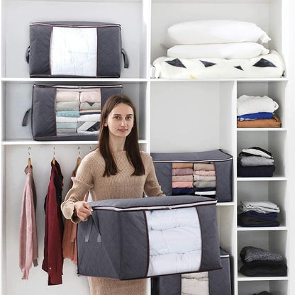 Lifewit 90L Large Storage Bags, 6 Pack Closet Organizers and Storage, Clothes - Image 3