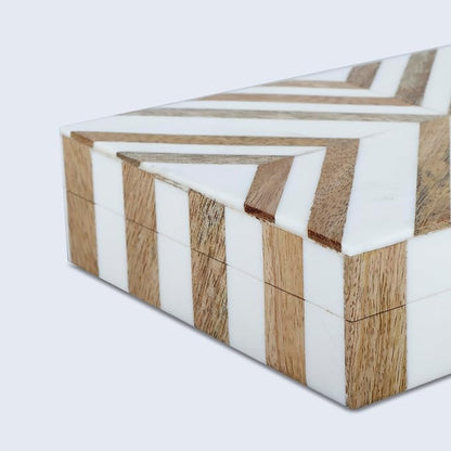Handicrafts Home White Decorative Storage Box - Image 5