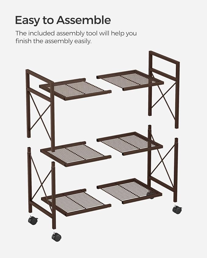 SONGMICS 3-Tier Metal Storage Rack - Image 8