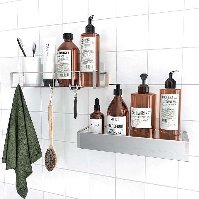 Bathroom Adhesive Shower Caddy Basket Shelf - Image 3