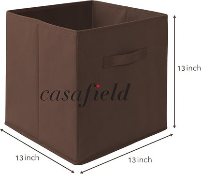 Casafield Set of 6 Collapsible Fabric Cube Storage Bins, Cubby Organizers & More - Image 7