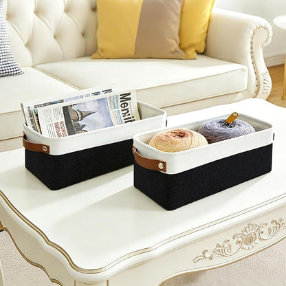 Bagnizer Small Fabric Storage Baskets, Decorative Basket - Image 4