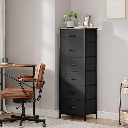 Somdot Tall Dresser for Bedroom, 6 Drawer Storage Cabinet, Home Storage | - Image 4