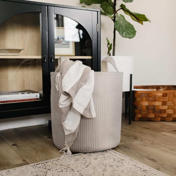 PUTSKA Blanket Basket – Round Storage - Image 4