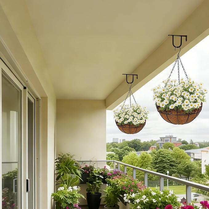 6 Pack 12 inch Metal Hanging Baskets - Image 7