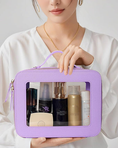 Travel Clear Makeup Bag Set, TSA Approved Cosmetic Bag Case - Image 2