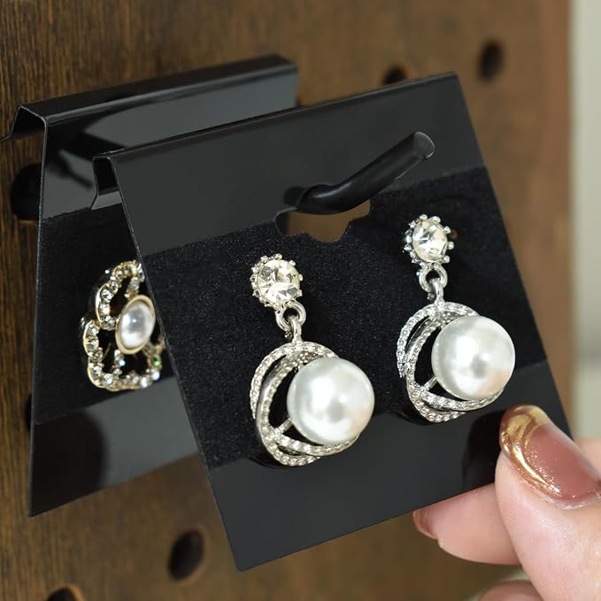 MOOCA Plain 2 x 2 in Black Hanging Earring Cards Holder - Image 6