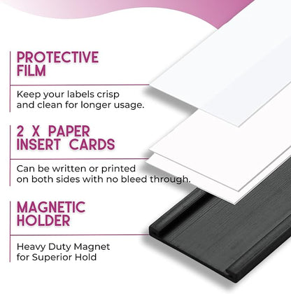Availey 60 Pack Magnetic 'C' Channel Label Holders - Image 3