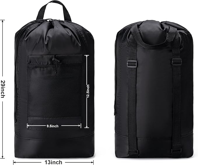 Aegero Backpack Laundry Bag, Large Travel Laundry Bags - Image 2