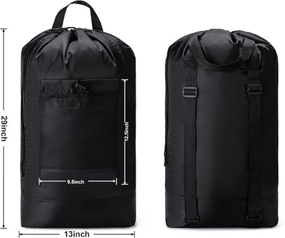Aegero Backpack Laundry Bag, Large Travel Laundry Bags - Image 2