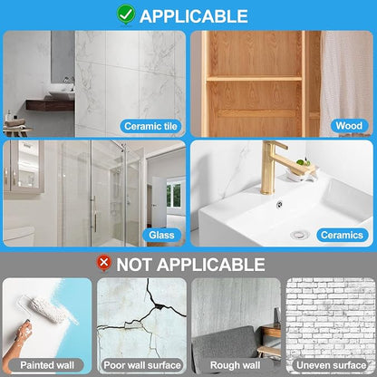Large Adhesive Hooks for Hanging Heavy Duty Wall Hooks Self Adhesive Towel Coat - Image 4