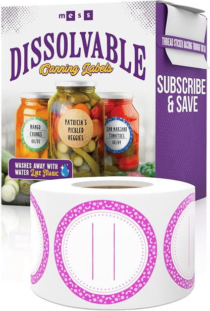 Canning Labels Dissolvable Stickers by MESS