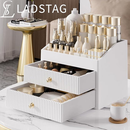Makeup Organizer Countertop, Leather Makeup Storage - Image 2