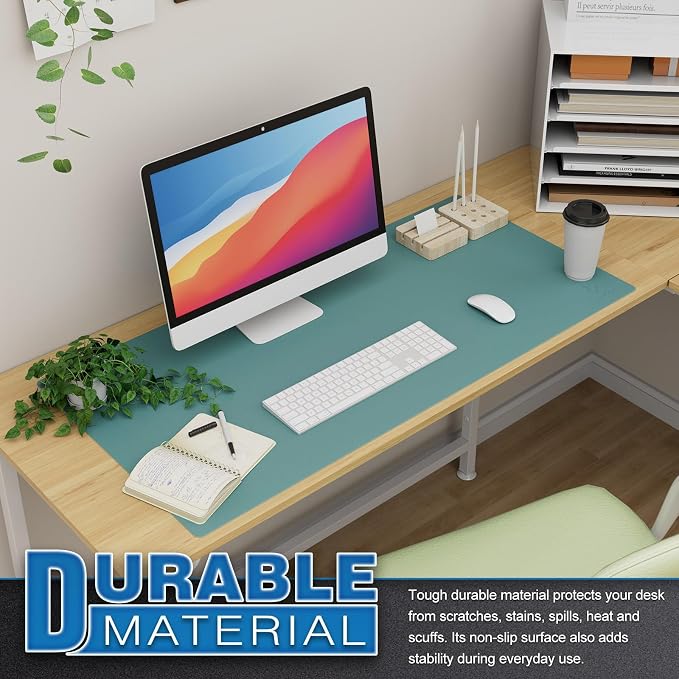 K KNODEL Large Office Leather Desk Mat, Mouse and Keyboard Pad, Computer and - Image 5