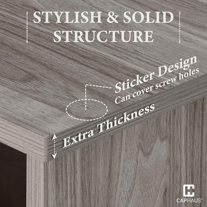 CAPHAUS 8-Cube Storage Organizer Shelf Bookcase, Dark Grey - Image 4