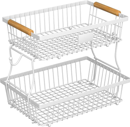 2 Tier Fruit Basket for Kitchen Counter by Unknown