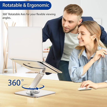 BESIGN LSX7 Laptop Stand with 360 Rotating Base, Ergonomic Adjustable Notebook - Image 7