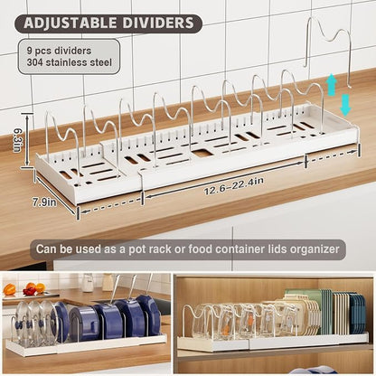 2 Pack Expandable Food Storage Container Lid Organizers - Image 2