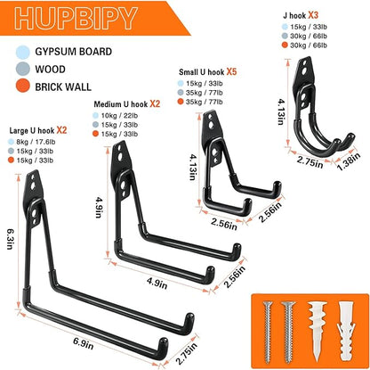 12 Pack Garage Hooks Heavy Duty Utility Steel - Image 2