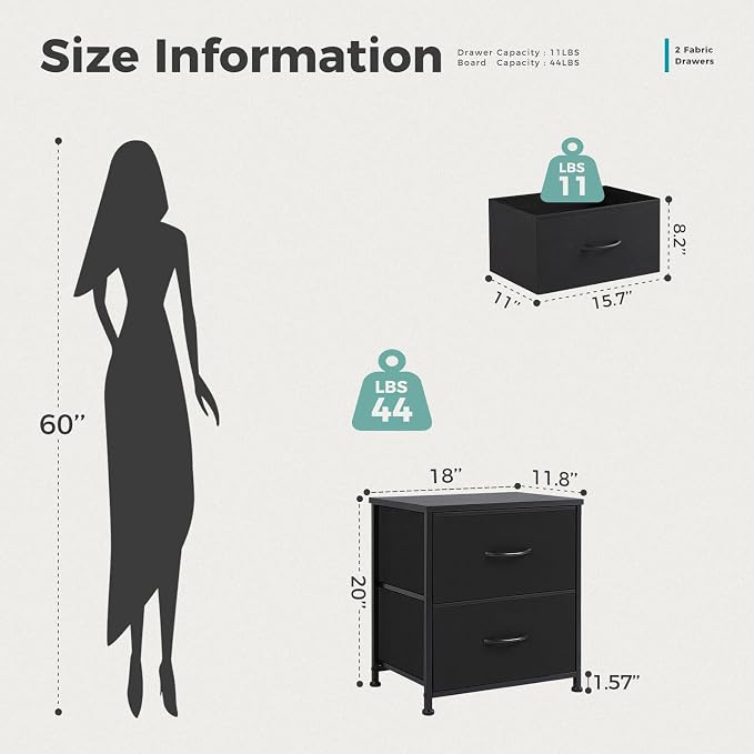 DUMOS Nightstand Small Dresser - Image 3