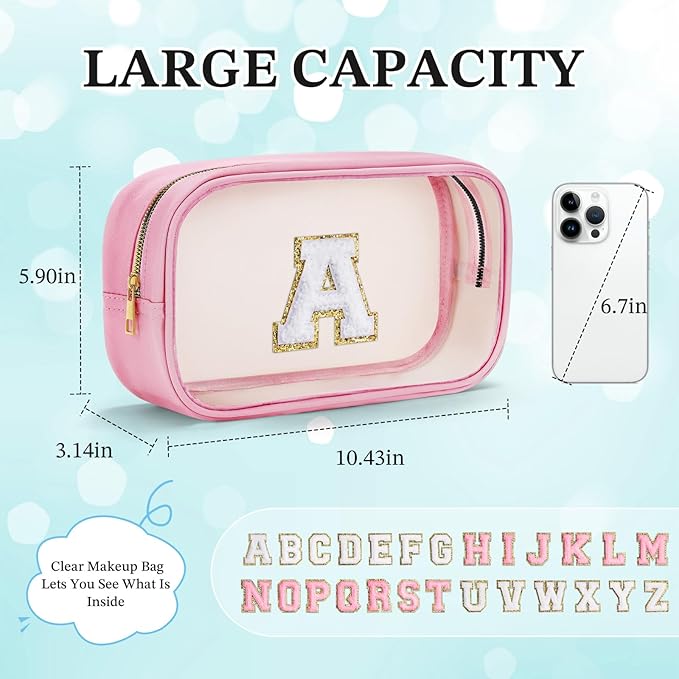 YOOLIFE Birthday Gifts | Initial Travel Makeup Bag Pouch - Image 5