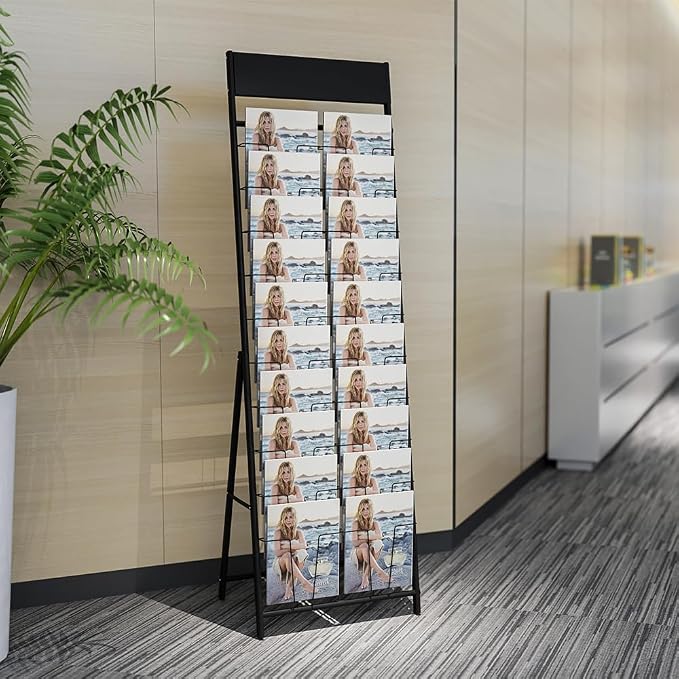 magazine display stand Double A4 width 10 layer brochure display stand - Image 2
