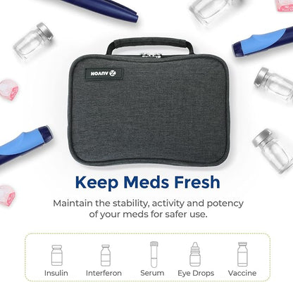 AUVON Large Insulin Cooler Travel Case, Longer Cooling Effect - Image 8
