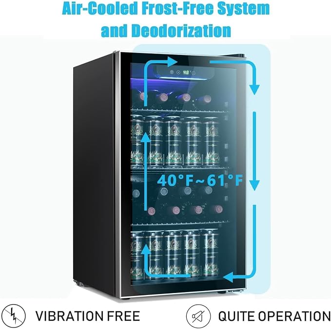 Antarctic Star 26 Bottle 130 Can Wine Cooler/Cabinet Beverage Refrigerator Mini - Image 5