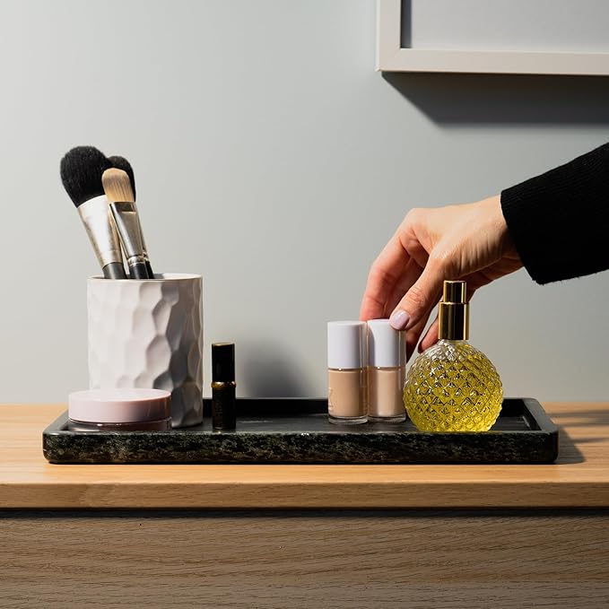 Cork & Mill Black Marble Tray for Bathroom Countertop, Kitchen Counter - Image 5