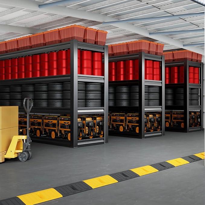 68" Wide Heavy Duty Garage Shelving Units, 4-Tier Deep Storage Shelves - Image 8