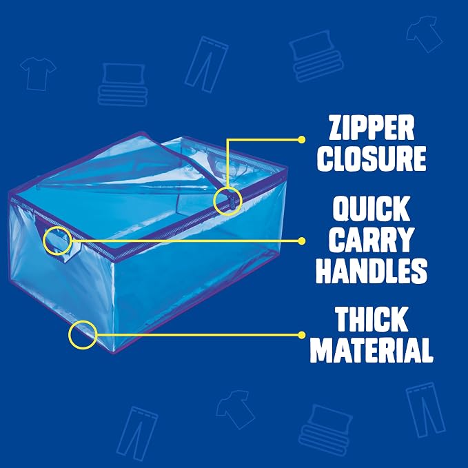 Ziploc Flexible Totes, X-Large Size, 22 Gallon, Flexible & Stackable Clothing - Image 4