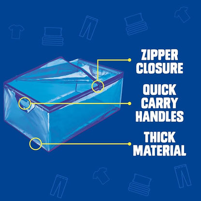 Ziploc Flexible Totes, X-Large Size, 22 Gallon, Flexible & Stackable Clothing - Image 4