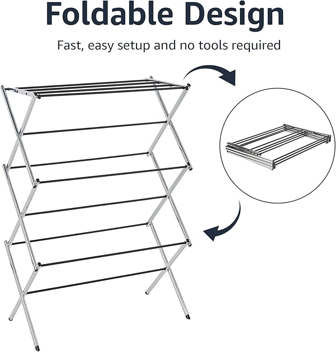 Amazon Basics Foldable Portable Laundry Drying Rack - Image 4