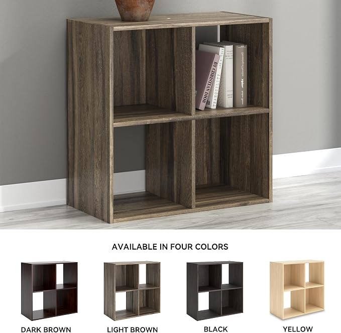 Signature Design by Ashley Shallifer 4 Cube Storage Organizer or Bookcase - Image 7