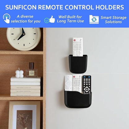SUNFICON Wall Mount Remote Holder TV FAN Remote Control Holder Bedside Caddy - Image 3