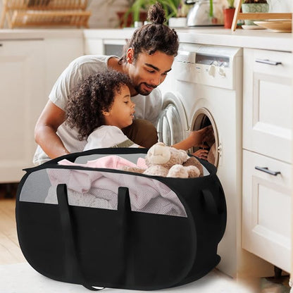 100L Collapsible Laundry Baskets, Tear Proof Pop Up Laundry Hamper - Image 2