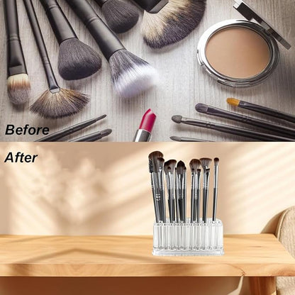 Clear Acrylic Lipstick Organizer Makeup Nail Brush Eyeliner Lip Liner Holder 26 - Image 4