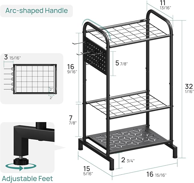 viewcare Garden Tool Organizer, Garden Tool Rack and Storage, Heavy Duty Steel - Image 4