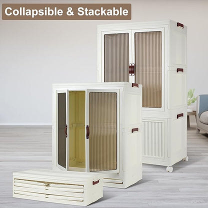FozsKeylf Stackable Closet Storage Bins, Collapsible Clothes Organizers - Image 4