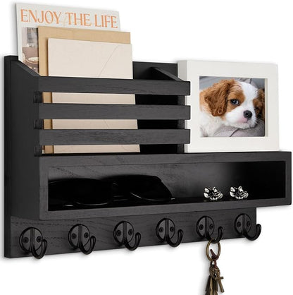 Key and Mail Holder Wall Mount, Key Hanger by Lucundm