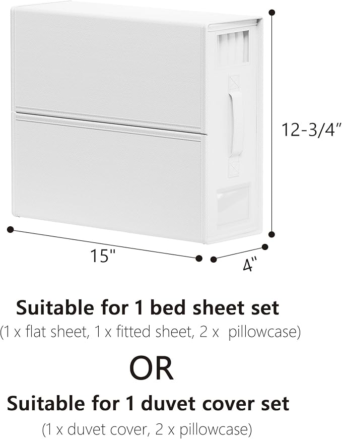 SheetCube Bed Sheet Organizers and Storage 4 Pack, Foldable Linen Closet - Image 6