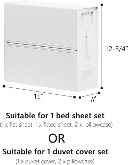 SheetCube Bed Sheet Organizers and Storage 4 Pack, Foldable Linen Closet - Image 6