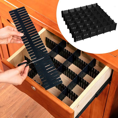Vesici 80 Pcs Drawer Dividers Adjustable Plastic Organizer DIY Separators by Vesici