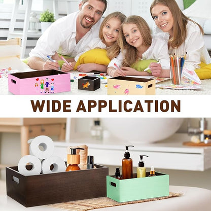 Set of 6 Wood Storage Boxes - Image 5