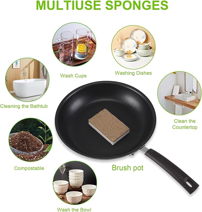 Natural Dish Sponges 16 Pack - Image 3